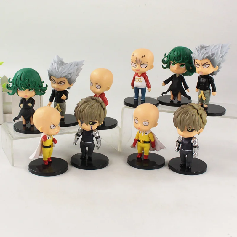 9 10 см 5 шт./лот Аниме One Punch Man фигурка ONE PUNCH MAN Сайтама Genos Garou Q версия ПВХ экшн