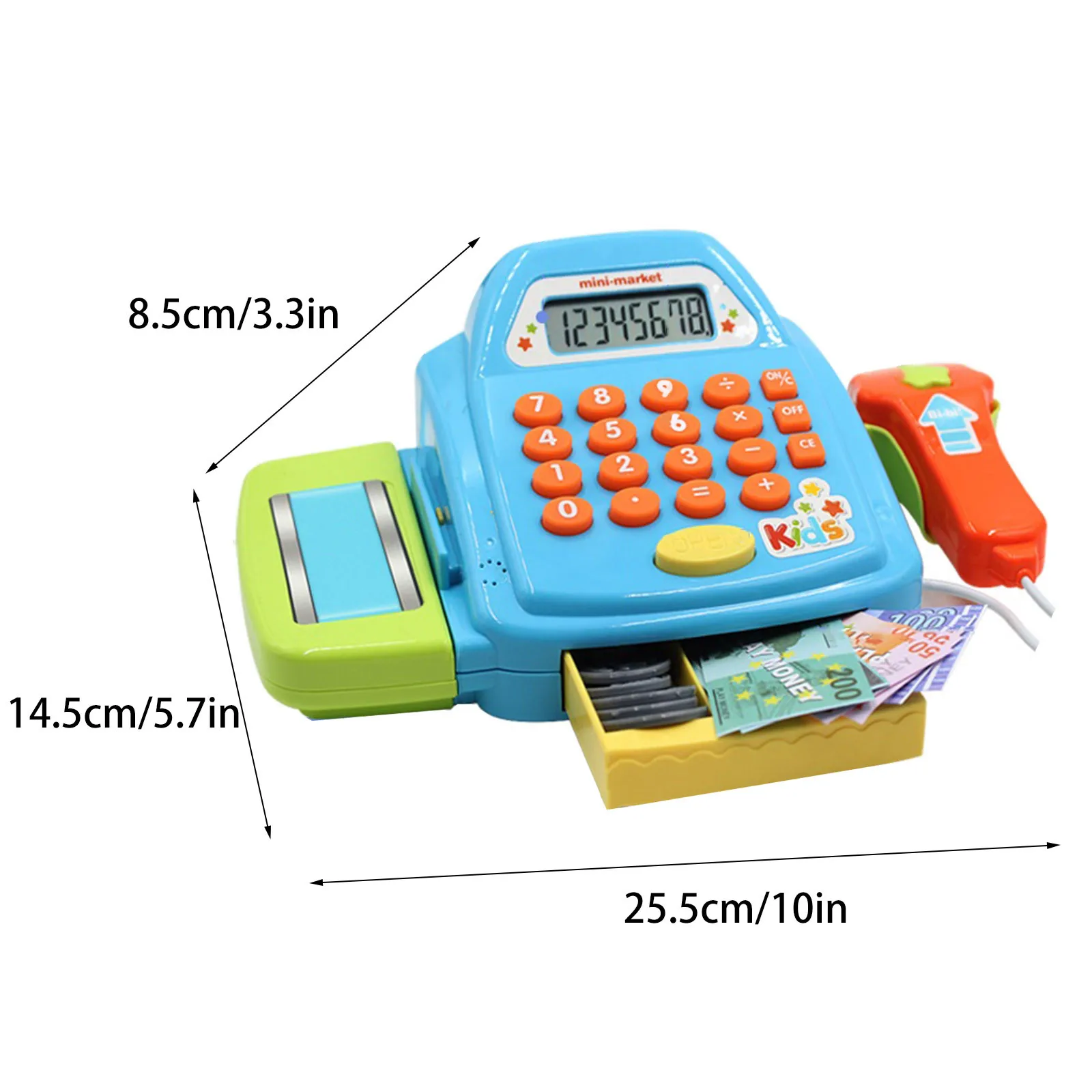 

Kids Pretend Toys Simulation Cash Shopping Cashier Role Play Game Set Scanner Weighing Platform Money Banking Toys Juguetes