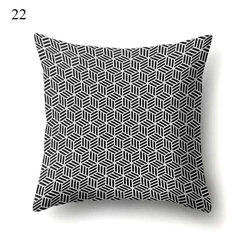 

Home Textile Products Modern Polyester Black And White Pillowcase Geometric Pillowcase Abstract Pillowcase Printed Cushion Cover