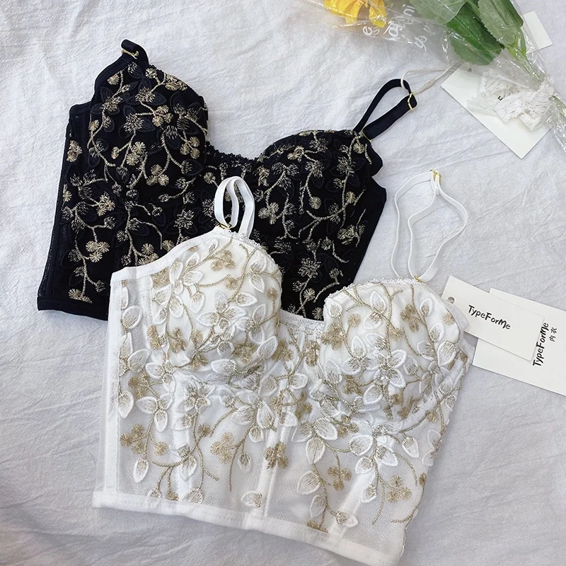 

Women's Exquisite Floral Lace Push-up Bra Set Embroidered Mesh Underwire Lingerie Girl Cute Sexy Breathable Bralette Lace Corset