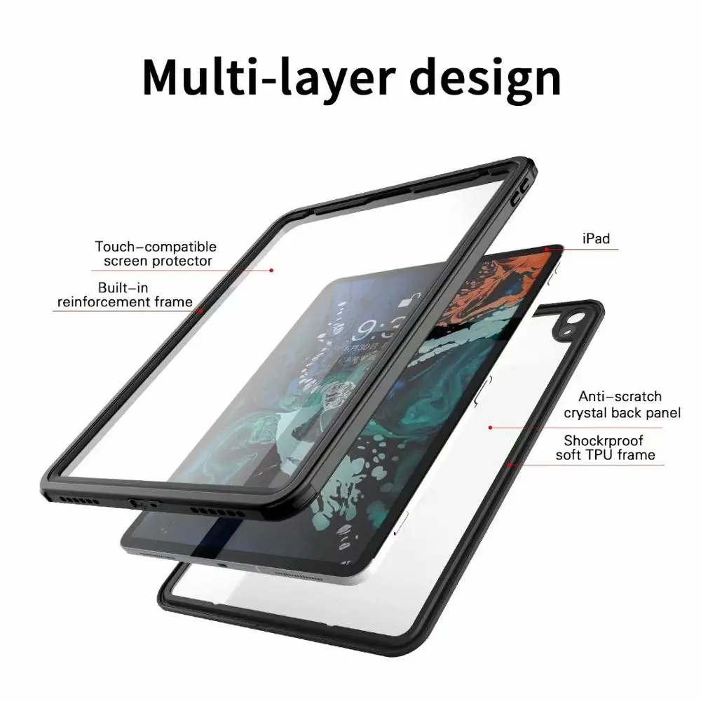 Водонепроницаемый чехол для iPad Pro 12 9 ударопрочный Снежный Пыленепроницаемый