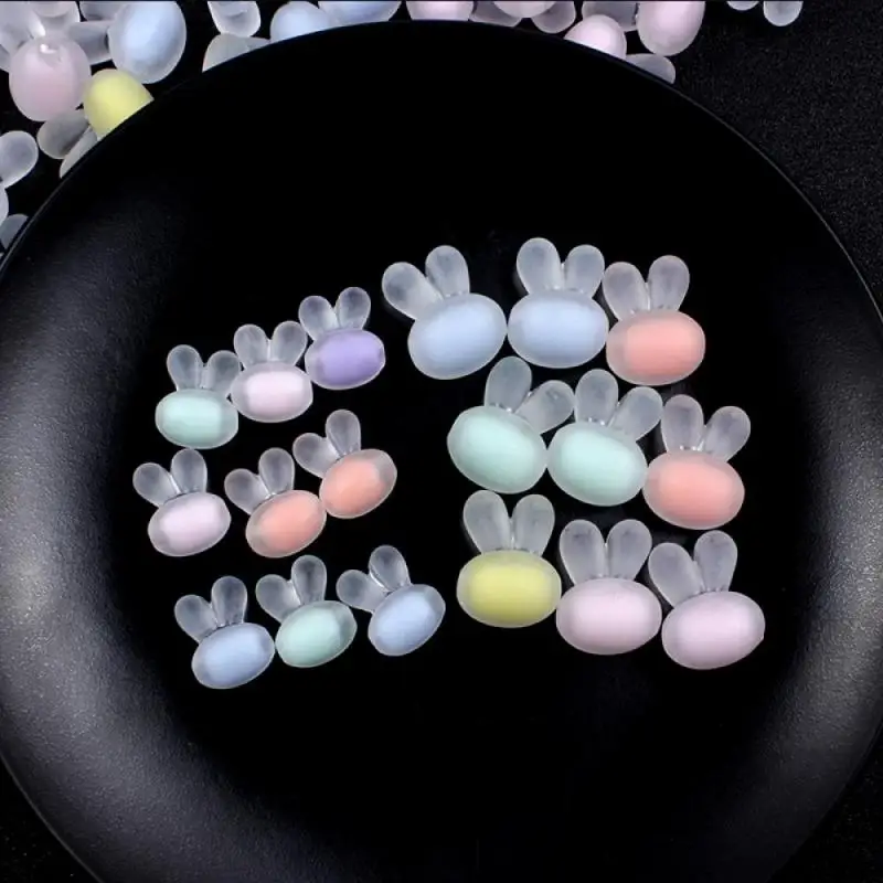 Cute Cartoon Frosted Animal Rabbit Head Shape Loose Spacer Acrylic Beads for Jewelry Making Handmade Bracelets Accessories |