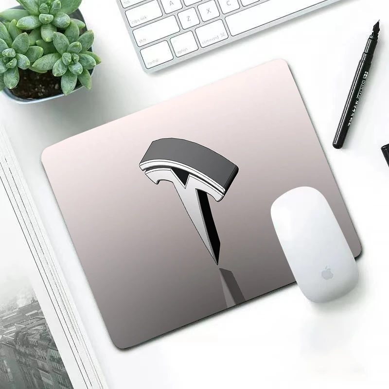 

Tesla logo design Computer Mouse Pad pads Washable Non-Skid Rubber s Not Overlock 22X18CM desk mouse mat