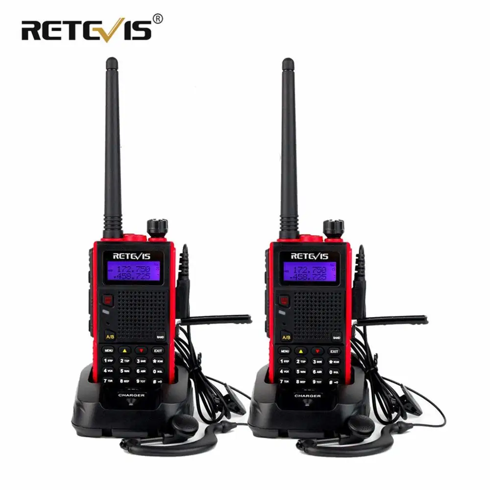Портативная рация 2 шт. Retevis RT5 7 Вт 128CH VHF UHF Двухдиапазонные радиостанции VOX FM