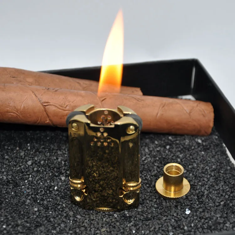 Classic Retro Torch Lighter Pure Copper Kerosene Flint Grinding wheel Oil Petrol Windproof Inflated Gasoline | Дом и сад