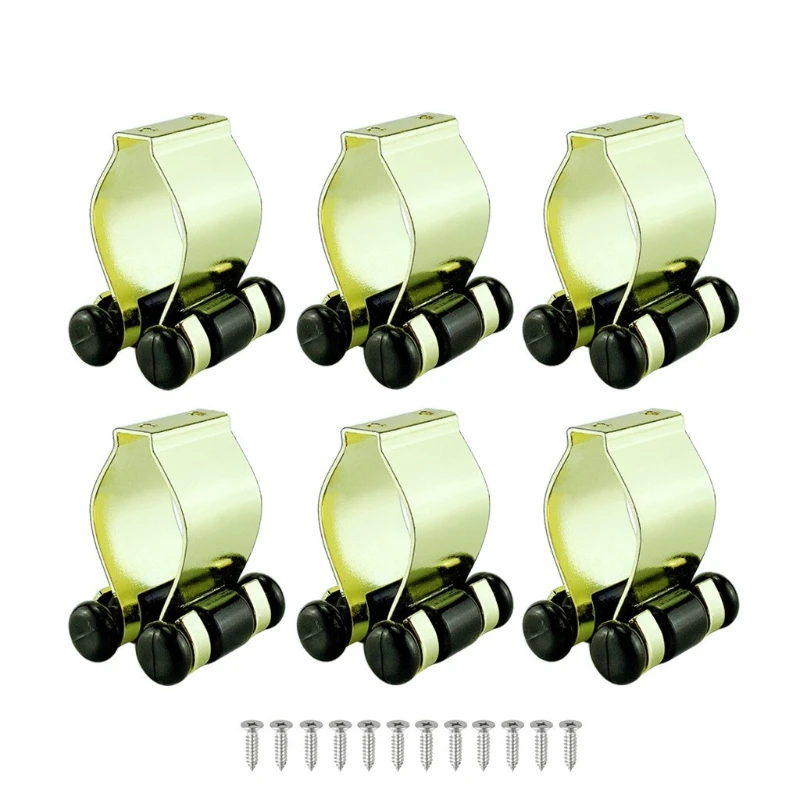 

E5BD Fixing Rack Wall Mount Rod Collection Rack Metal Fishing Rod Holder Clips Club Positioning Clamps Holder Accessories