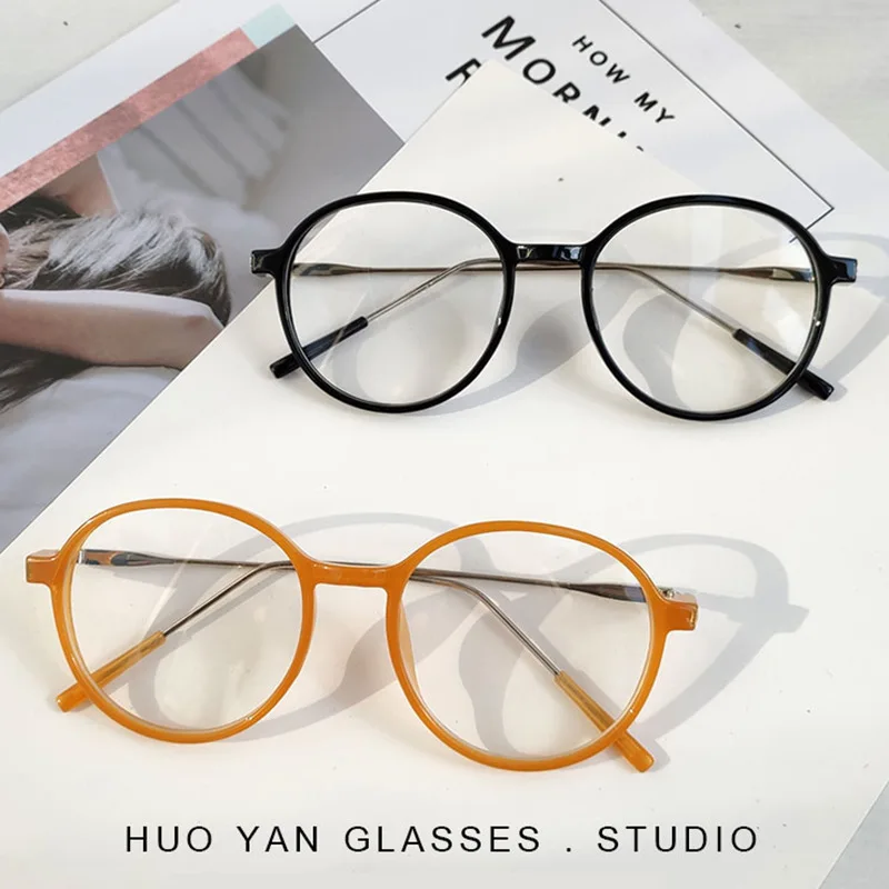 

Vintage Round Anti Blue Light Glasses Frame Women Eyeglasses Eyewear Frame Oculos Retro Sunglasses Women Men