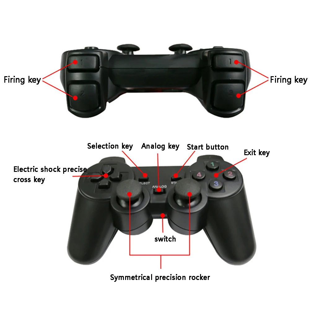 Игровые приставки для детей развлечения 3D беспроводной проводной HD контроллер