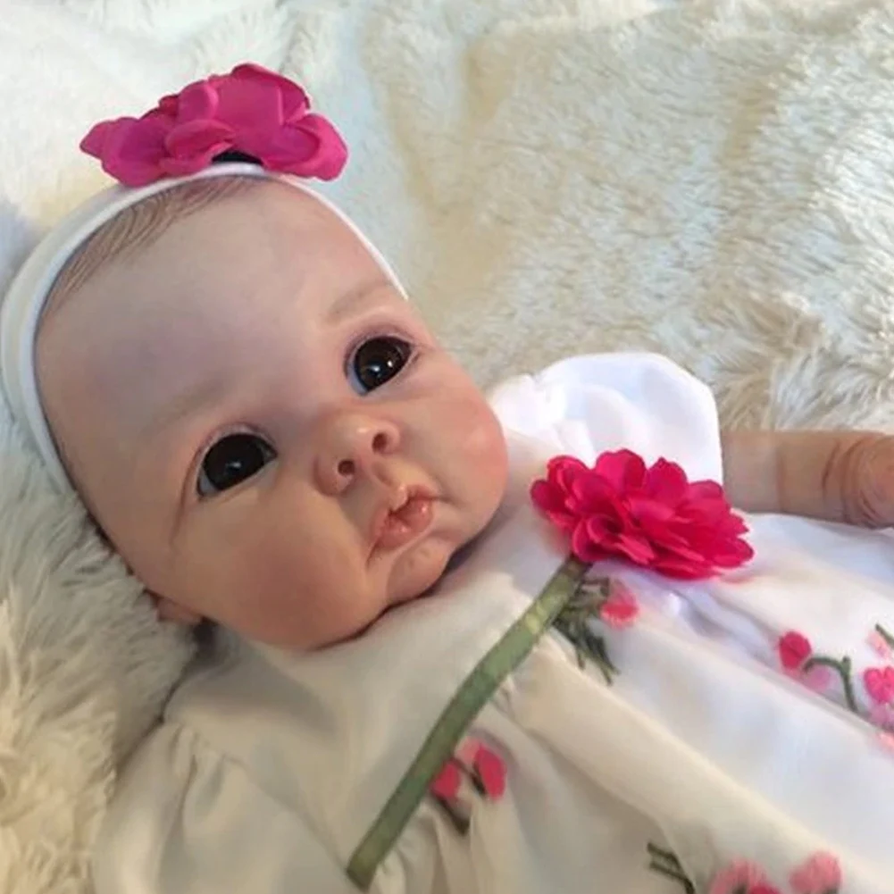 

22inch Realistic Soft Vinyl DIY Toy Cute Limbs Head Reborn Baby Doll Kit Unpainted Collectibles Unfinished Blank Gift