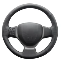 diy personalized super soft black synthetic leather car steering wheel cover for suzuki celerio s cross sx4 2013 2014 suzuki