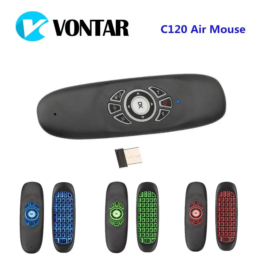 C120 2,4 ГГц Беспроводная Fly Air mouse Русский Английский C120 перезаряжаемая клавиатура гироскоп пульт дистанционного управления для android tv BOX
