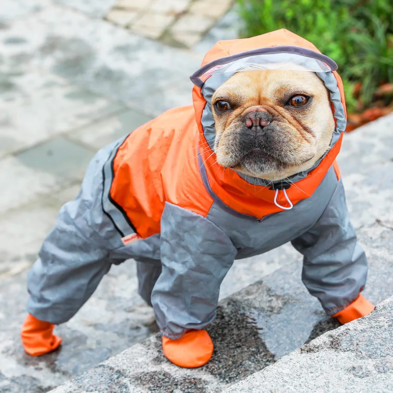 

HOOPET Dog Raincoat Jumpsuit Raincoat for Dogs Pet Cloak Small Dog Cat Chihuahua Teddy Waterproof Jacket