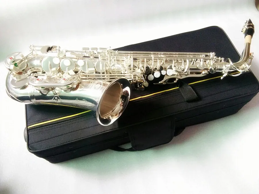 Саксофон альт инструмент высокого качества новый серебряный Mark VI Sax латунный и