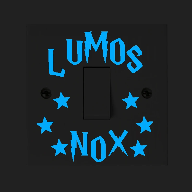 Новый мультфильм DIY Lumos nox люминесцентный переключатель наклейка светится в