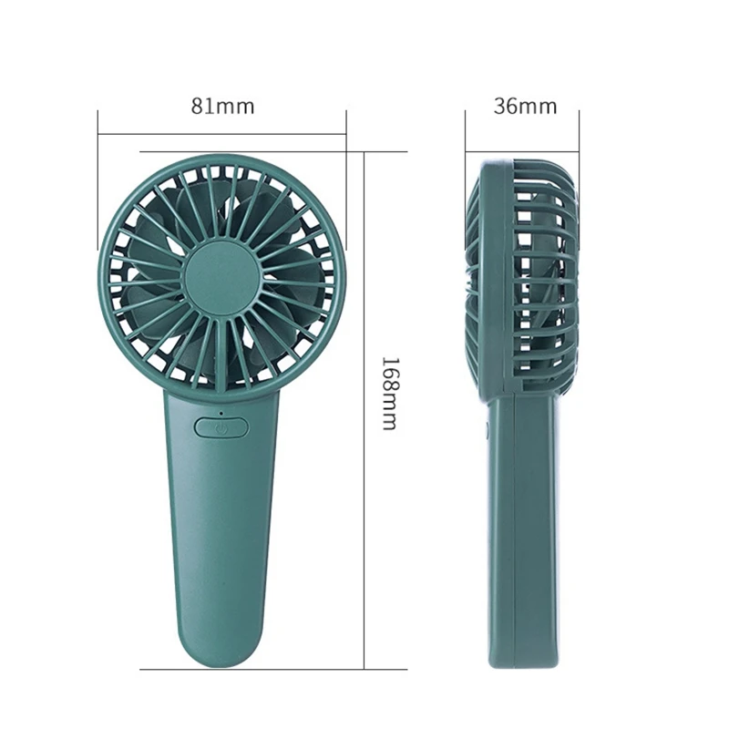 

Mini Fan Hand Held Fan 2000 MAh Personal Fan USB Powered Stronger Wind with 4 Settings Quite Portable Fan -Green