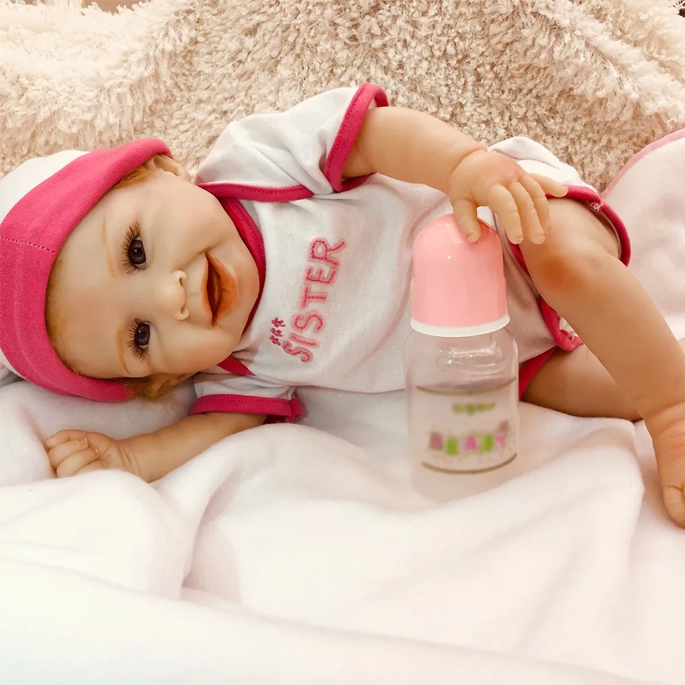 Reborn BabyDoll 20 дюймов реалистичные куклы для новорожденных силиконовые ручной