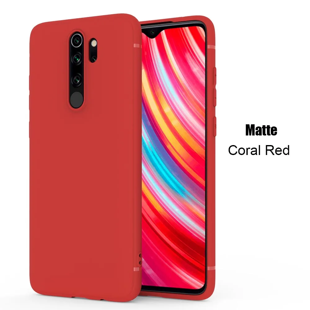 Matte Coral Red Матовый тонкий чехол для Redmi Note 8 Pro 7 6 pro 5 Redmi 7A 8A 6A K20 высококачественный гибкий мобильный чехол для телефона - Цвет: Matte Coral Red