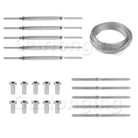 Cable Railing Hardware Kits 316 Stainless Steel Screw Swage Turnbuckle Tensioner For Wood Stair Post Balusters Deck Railing