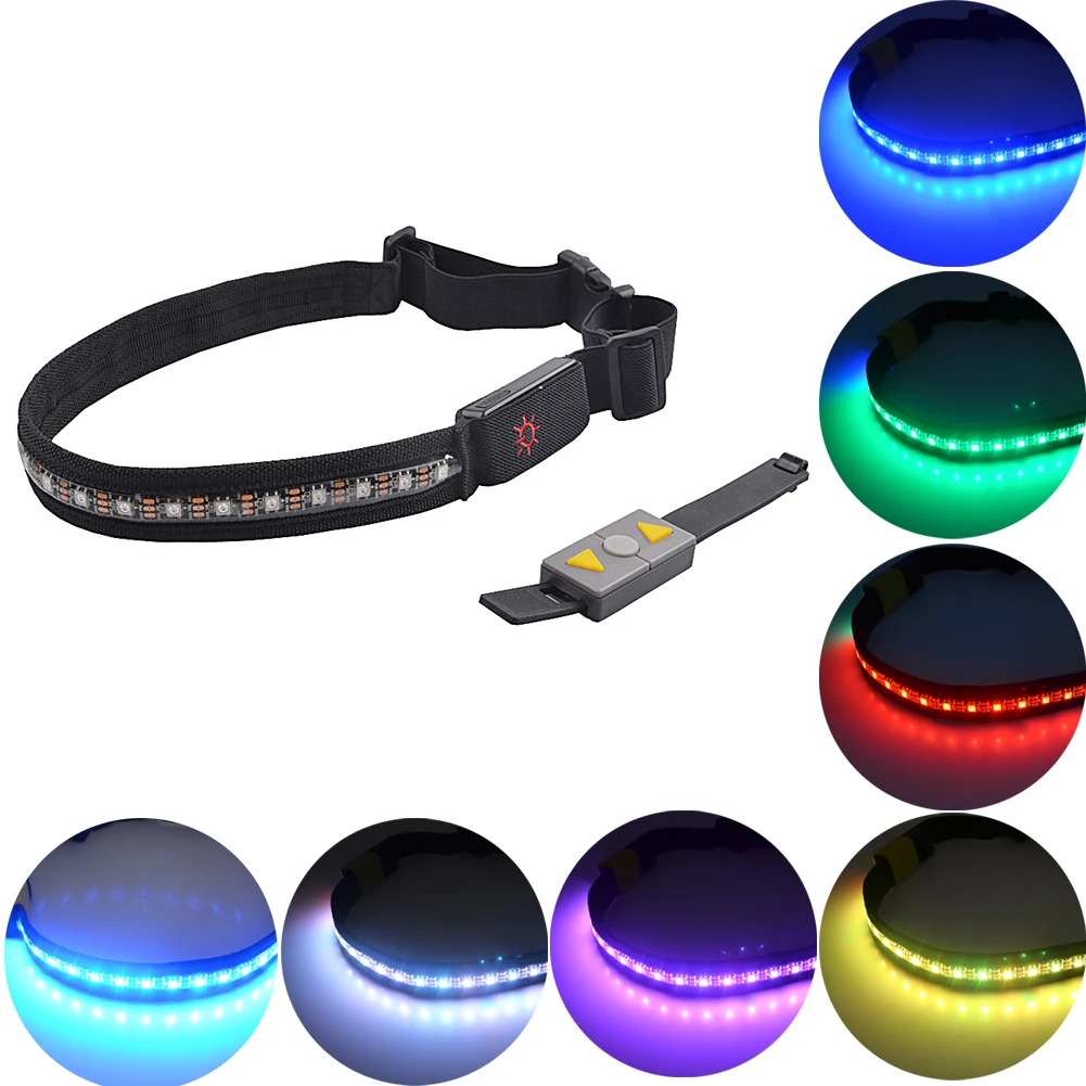 24 RGB сигнальный светильник светодиодный Талия Пояс Фитнес повязка для бега беспроводной дистанционный регулируемый ремень безопасности для ночного бега велосипеда