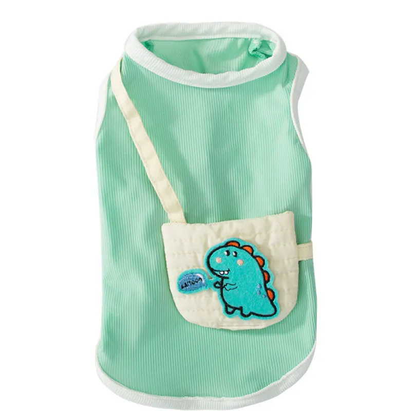 

New style Pet dog clothes Dog cat cute cartoon Bag Pet vest cute puppies and dogs spring and summer cat products