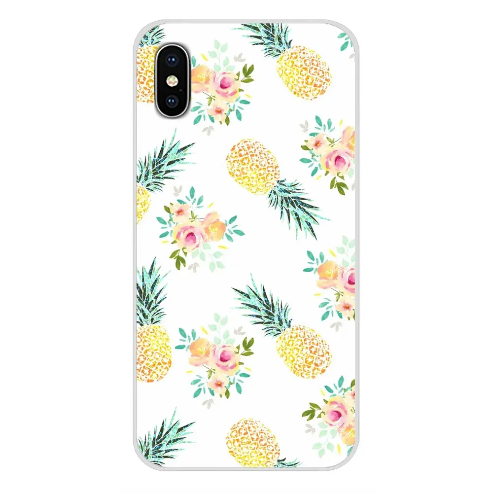 Мягкий кожаный чехол с изображением Летних Фруктов лимона ананаса арбуза для