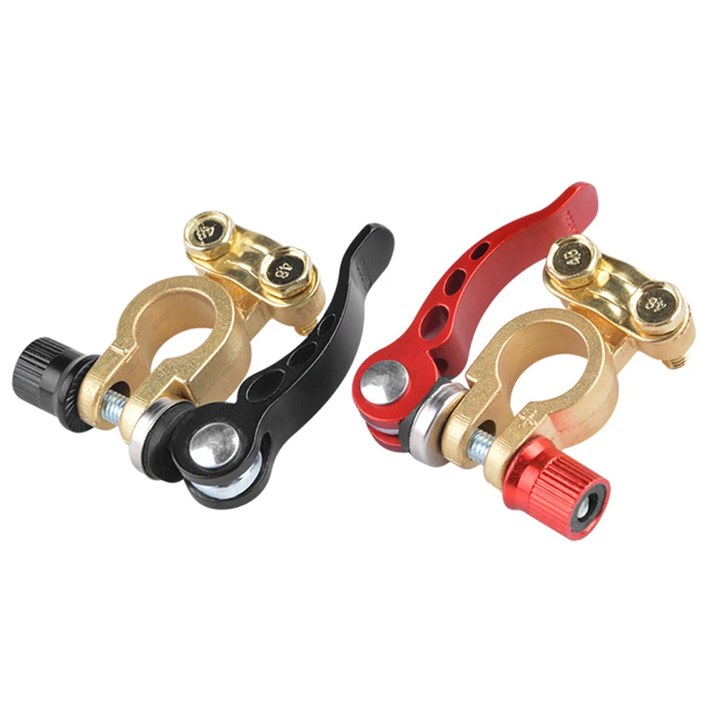 

2 PCS Quick Disconnect Car Battery Main Cable Post Terminal Shut-off Connectors To Disconnect The Car Battery Terminal Clamp