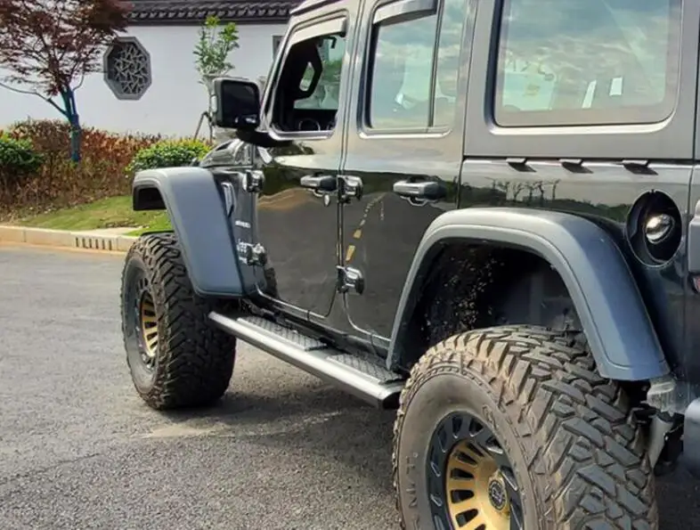 

Подходят для JEEP Wrangler JL 4 двери и 2 двери 2018 2019 2020 высококачественные подножки из алюминиевого сплава боковые ступенчатые педали