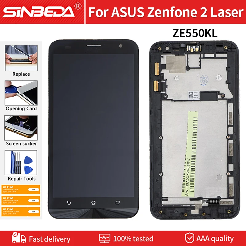 ЖК дисплей и дигитайзер в сборе для ASUS Zenfone 2 Laser ZE550KL 5 дюйма 100% тестирование|Экраны