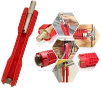 8 in 1 faucet sink installer multi purpose wrench plumbing tool for toilet bowlsinkbathroomkitchen plumbing and more red