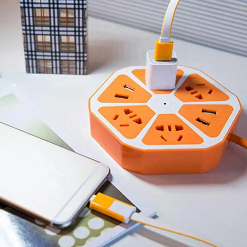 Умная Сетевая розетка с фруктами креативная настольная USB-розетка