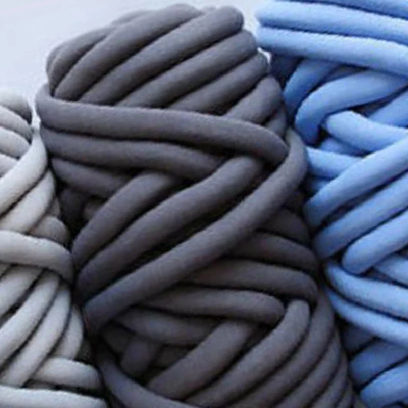 500 г/мяч супер толстая натуральная массивная пряжа DIY громоздкое вязанное одеяло