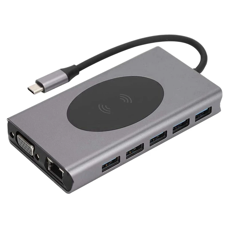 

Док-станция 13 в 1, USB Type-C на HDMI, VGA, PD