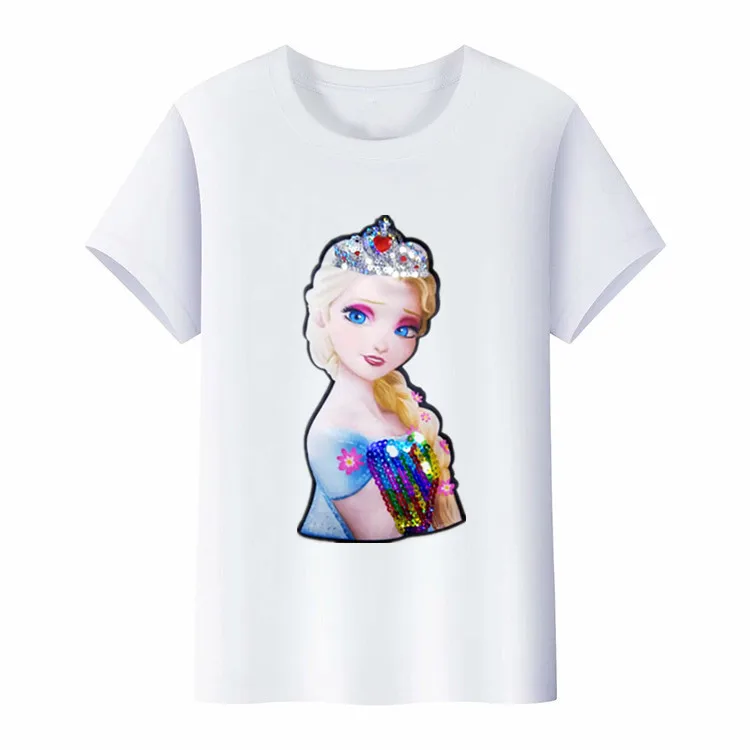Disney летняя футболка с рисунками из мультфильмов ручной работы Цвет мультфильма