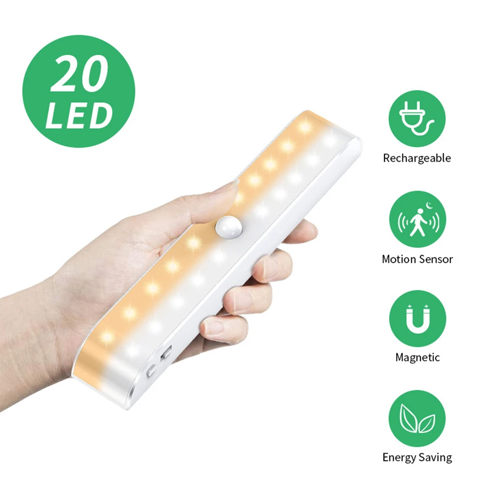 

LEDwireless светильник для шкафа, светильник для спальни, индукционный Ночной светильник, используемый в качестве ночного светильника для кухон...