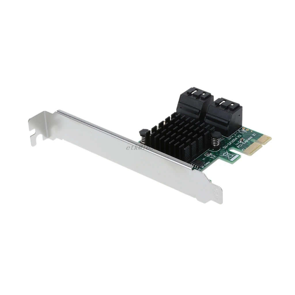 PCI E Express 1x To 4 Port Sata 3 0 III 6G адаптер контроллера преобразователя|Платы расширения| |
