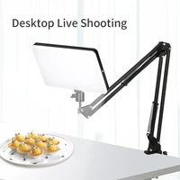 dimmable led panel fill light video lights with long arm bracket holder stand selfie photographic lighting fill lamp for youtube
