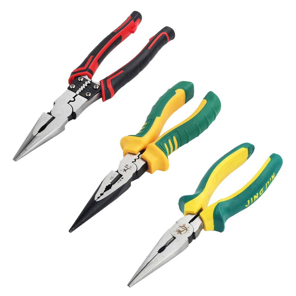 

Long Nose Pliers Wires Stripper Cutters Multi Function Clamp Cable Wire Stripping Professional Electrician's Plier Tools Crimper