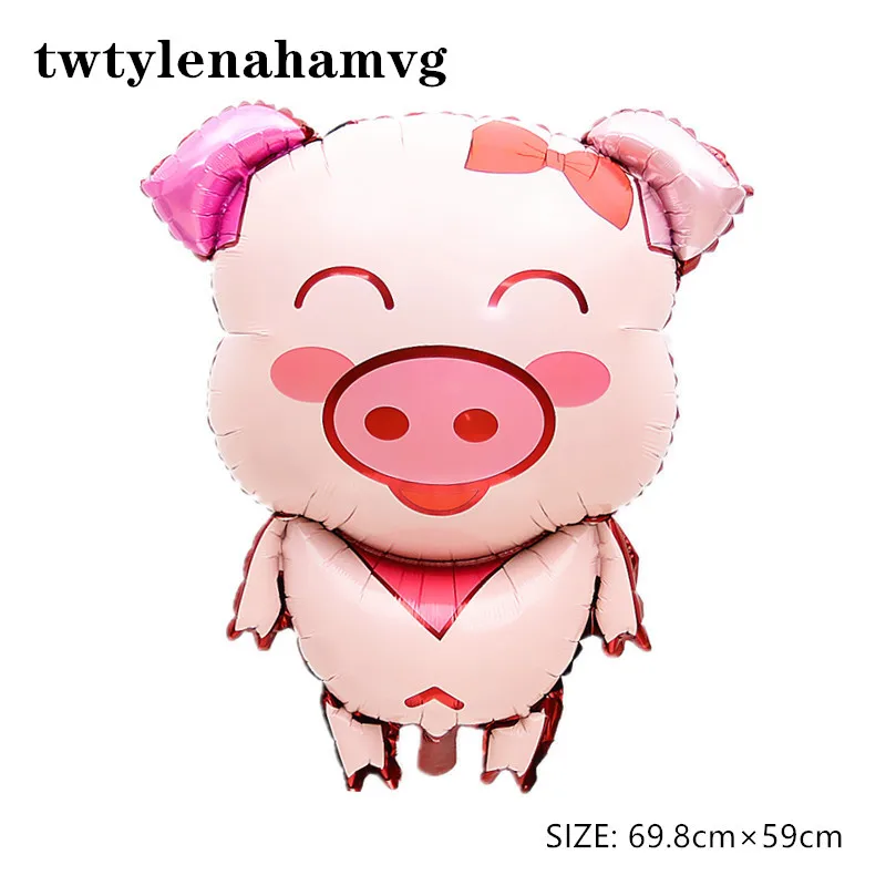 Новинка мультяшный поросенок для мальчиков и девочек фольга животные воздушный