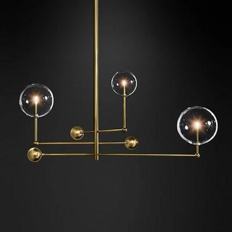 Светодиодная люстра в скандинавском стиле стеклянный потолочный светильник для