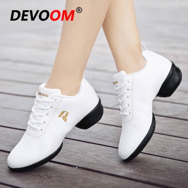 Женские танцевальные туфли в стиле хип-хоп черные и белые для девочек на