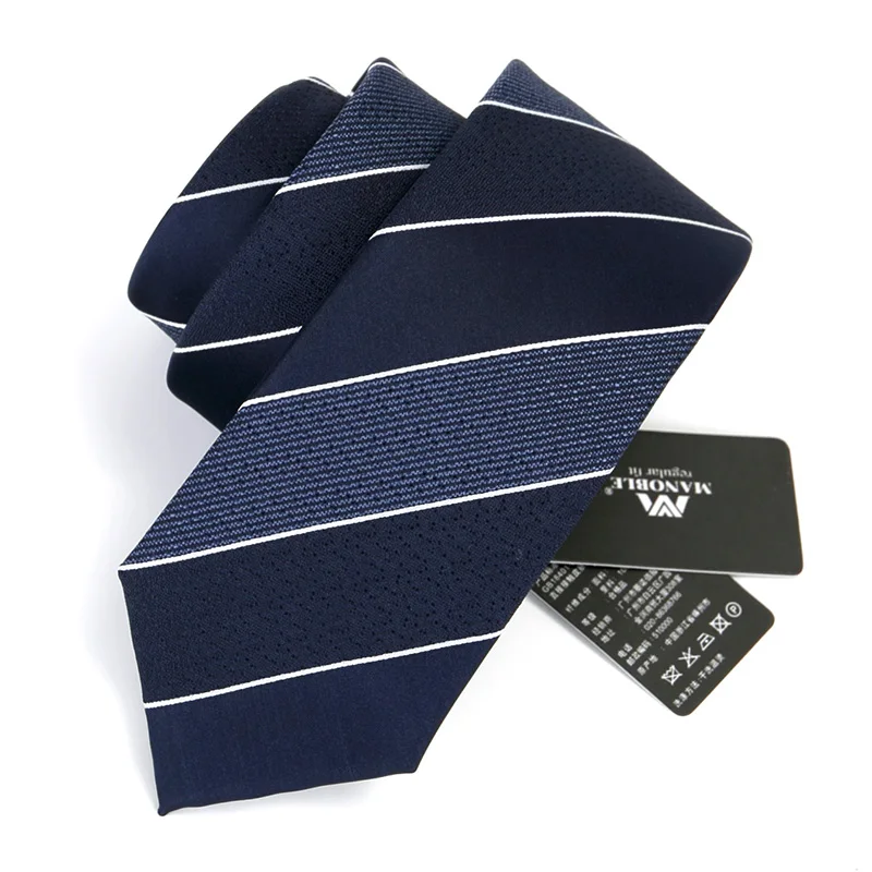 Новинка 2020, мужской галстук, модный, деловой, 7 см, галстуки для мужчин, высокое качество, деловой костюм, галстук-бабочка в полоску, галстук с ... от AliExpress WW