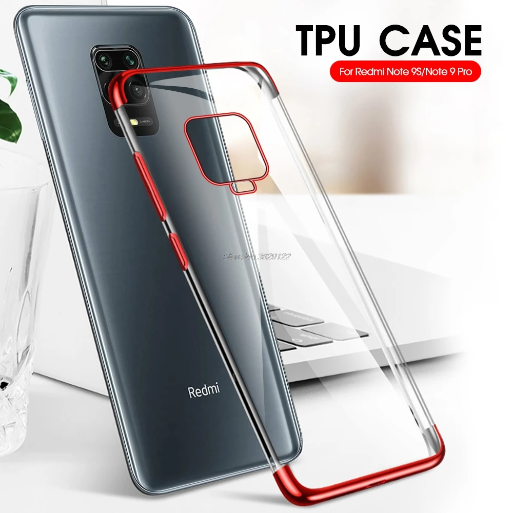 Xiomi Reami Note 9 Pro Чехол прозрачное покрытие TPU Мягкий силиконовый чехол для RedmiNote Max 9S 8