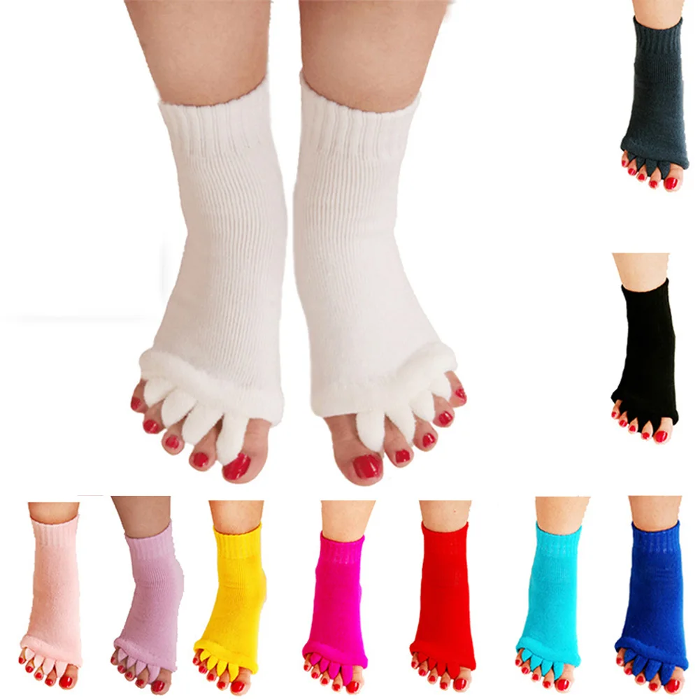 1 пара женские мягкие носки с 5 носками ортопедические разделители пальцев