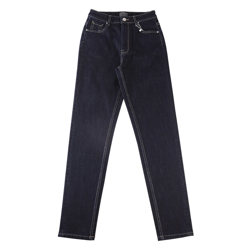 

Black Woman Jeans Vgoze Washing Soft High-waisted Cuffs Denim Pant Women Rolled Edge Curling Small Straight Jeans 2020 Female