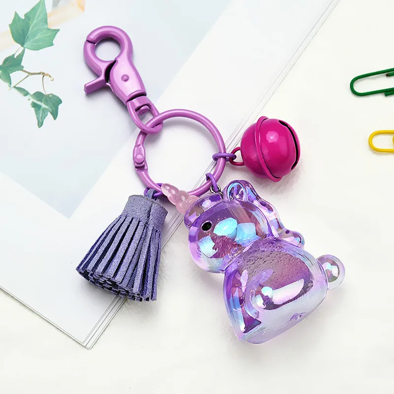 6 Цвета модные пузырьки воздуха Единорог брелок для женщин ювелирные изделия