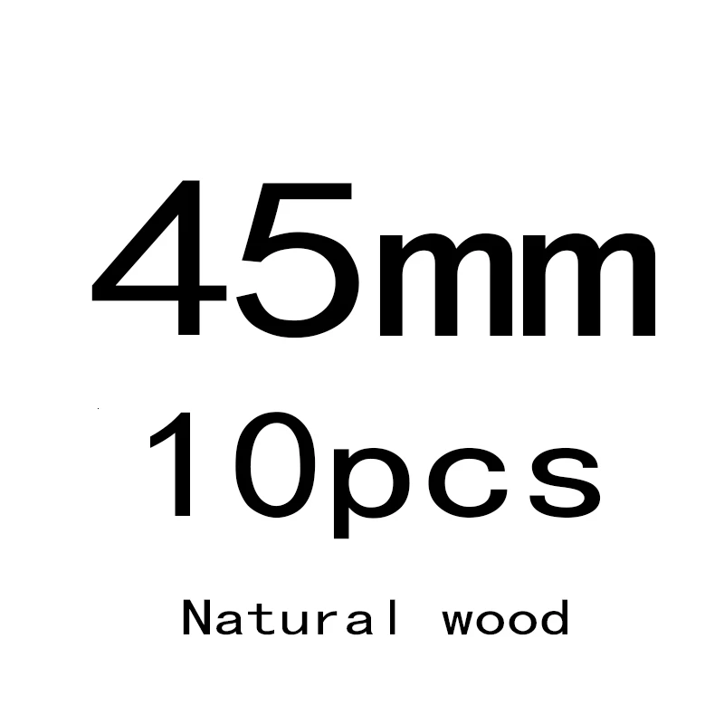 10pcs 45mm 10 шт 40 мм Детские натуральные кольца для прорезывания зубов деревянные ожерелья Браслет DIY ремесла - Цвет: 10pcs 45mm