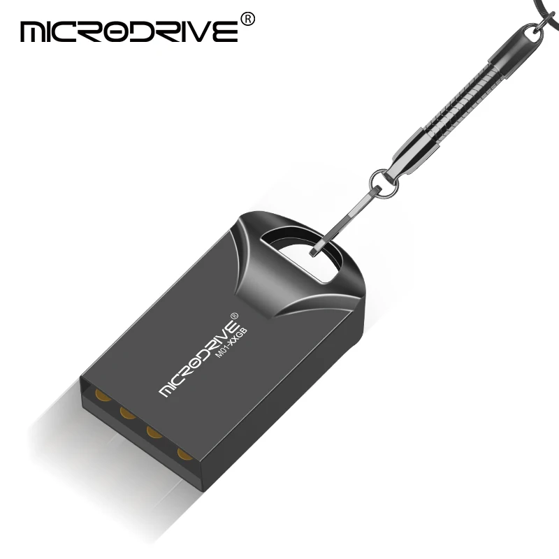 Черный Мини-usb флеш-накопитель, 4 ГБ, 8 ГБ, 16 ГБ, A+ чипы, USB 2,0, 32 ГБ, 64 ГБ, USB флешка, высокое качество, водонепроницаемая, usb флеш-накопители, металлическая карта памяти - Цвет: Черный