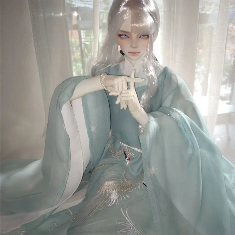 

Одежда для куклы Bjd 1/3 62 см 68 см 72 см высокий кукла с круглым воротником внешнее платье Китайский Корейский старинный костюм аксессуары для к...