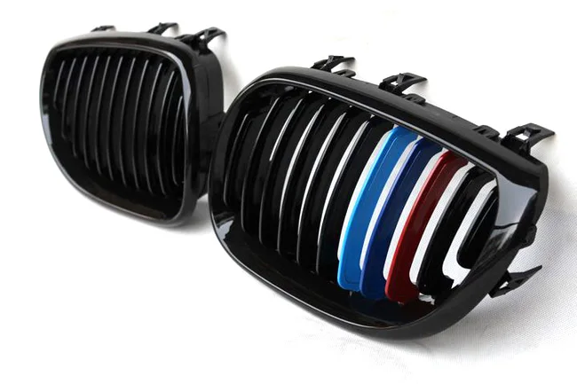 

Glossy Black Single Line 3 M Colour Front Grille Kindney Grill For BMW 5-Series E60 E61