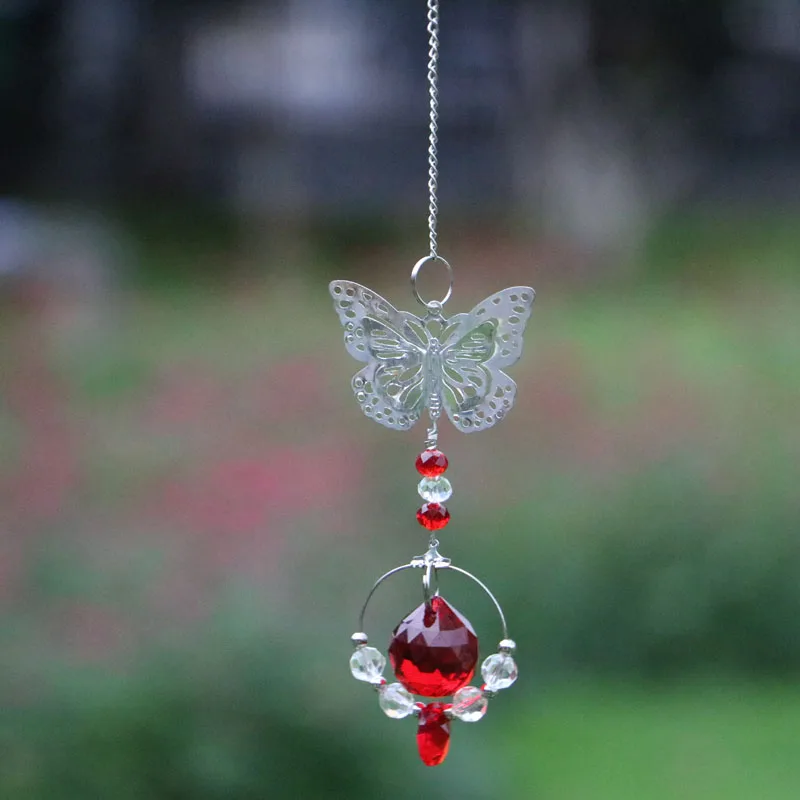 1 шт. ручная работа бабочка 20 мм Хрустальный шар Призма Радужный создатель